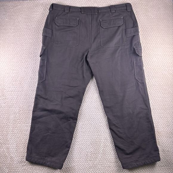 Duluth Trading Co. Men's Carpenter Outdoors 44x30 Heavy Fleece Lined Pants Gray - Picture 2 of 16